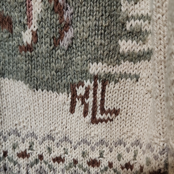 Vintage Lauren Ralph Lauren RARE Equestrian Hand-Knit Sweater Large - Picture 2 of 11